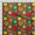 thumbnail image 4 of oneOone Georgette Viscose Red Fabric Tropical Fruit Diy Clothing Quilting Fabric Print Fabric By Yard 42 Inch Wide, 4 of 6