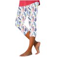 thumbnail image 2 of Jjayotai Womens Pants, Womens Yoga Pants, Women's High Waist Yoga Pants, Summer Trousers, Floral Printed Slim Capris Pants, Capri Leggings for Women Multicolor^ XL, 2 of 5
