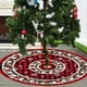 thumbnail image 4 of Falda para Árbol de Navidad de 90 Cm | Base de Poliéster Rojo con Estampado de Estrellas Doradas | Tapete Decorativo Duradero para Árbol de Navidad | Protege El Suelo de La Savia de Las Agujas de Pin, 4 of 6