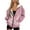 Axolotls Pink, variant on COEQINE Women's Full Zip Up Hoodie Oversized Sweatshirts Long Sleeve Casual Wear Fashion Y2K Jacket Axolotls Pink Pattern Soft Drawstring with Pockets, XS