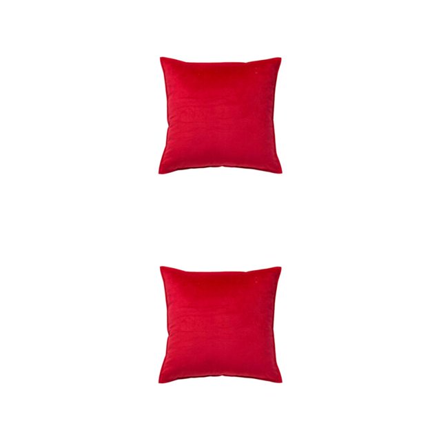 Bewildely Funda de cojín de asiento Funda de almohada Accesorios Rojo Rojo 45x45cm 2Conjunto