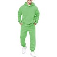 thumbnail image 2 of CCRFTGI Sweatsuit for Boys 2 Piece Size 10-12 Essentials Casual Outfits Fashion Fall Long Sleeve Hooded Sweatshirt and Jogger Sweatpants Clothing Sets Light Green 9-10Y, 2 of 6