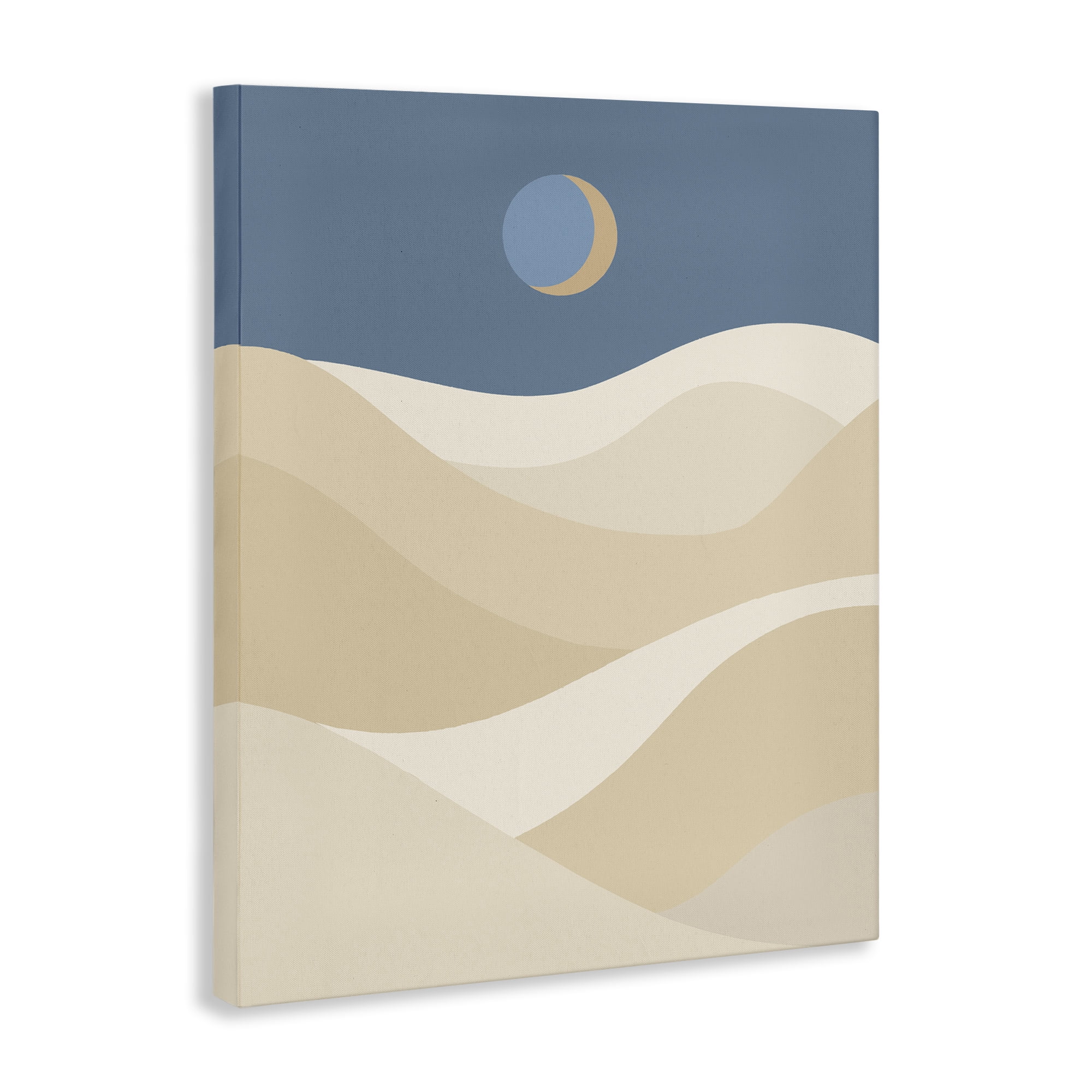 Stupell Industries Crescent Moon over Dunes Landscape & Nature Painting Wrapped Canvas Art Print Wall Art, 16 x 20