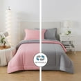 thumbnail image 3 of Mainstays 5-Piece Reversible Bed in a Bag with Laundry Tote, Solid Pink, Twin-XL, 3 of 14