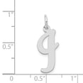thumbnail image 3 of Finest Gold 14K White Gold Large Script Letter I Initial Charm, 3 of 3
