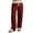Wine, variant on CQONEPT Oversize Pants for Womrens Wide Leg Leisure Pants Dressy Casual Lightweight Trousers with Pockets Army Green XL