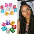 thumbnail image 2 of KUIZAP 50 Pcs 8mm Perles de Dreadlock Anneaux de Tresse Réglables Clips de Manchette Tubes Bijoux (Or), 2 of 4
