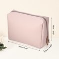 thumbnail image 4 of Unique Bargains Small Portable Travel Cosmetic Bag for Women Zipper PU Leather Makeup Bag Suitable for Lipstick Pink, 4 of 7