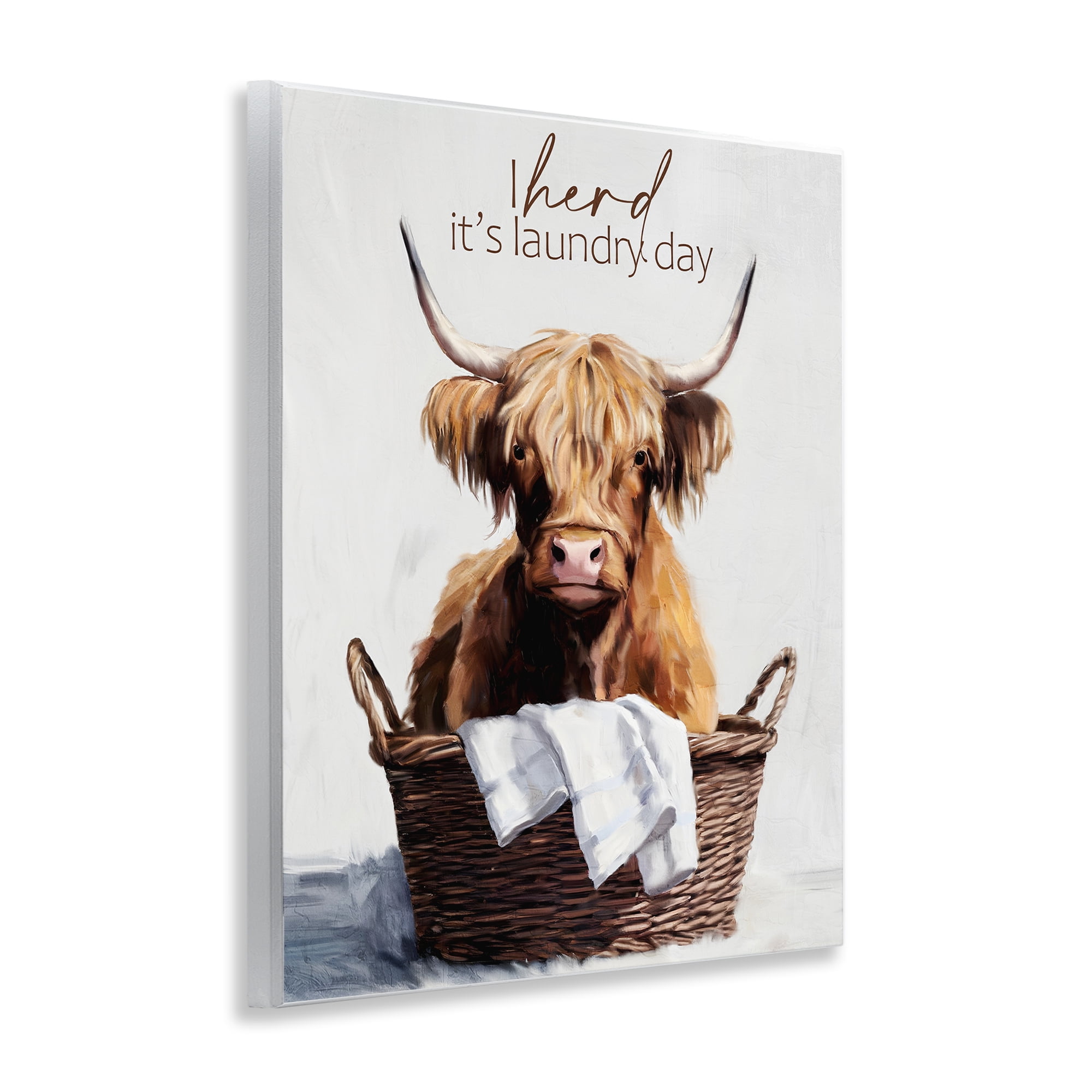 Herd It's Laundry Day Wall Plaque Art, design by Kim Allen