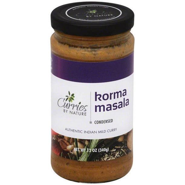 Curries By Nature Korma Masala Curry Sauce, 12 oz, (Pack of 6