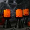 thumbnail image 3 of Uxgjfwu Flameless Pumpkin Light LED Halloween Candle Safe Flickering Decor for Window Sill Bedroom Atmosphere, 3 of 9