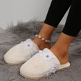 thumbnail image 2 of Vedolay Women's Slippers Comfy Plush Anti-Skid Indoor Outdoor Shoes Winter Shoes White,39, 2 of 5
