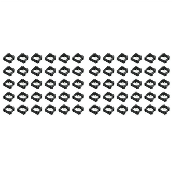 60Pcs Splicing Battery Support 18650 Lithium Battery Bracket 1 Cell Spacer Lithium Battery Plastic Holder Bracket,60 x 18650 battery,Black