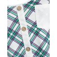thumbnail image 3 of Tapa sin mangas de pañuelo de bolsillo a cuadros Rosegal  Camisetas sin mangas de talla grande, 3 of 5
