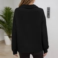 thumbnail image 6 of Yuhangmm Women's Sweatshirts Letter Print Hoodies Long Sleeved Hoodie Cozy Warm Lining for Everyday Comfort Black M, 6 of 6