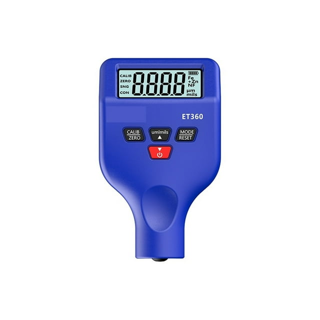 ET360 Thickness Gauges For Cars 0.1 Um Fe/NFe Fe+ Zn Auto Paintwork Probe Test Meter Portable Paint Thickness Meter ,Fast and Reliable