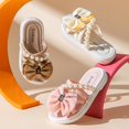 thumbnail image 6 of Girl Sandals Girl Children Shoes Comfortable Soft Soled Slippers Fashionable Flower Pearl Beach Sandals And Slippers #Pink, 6 of 7