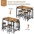 thumbnail image 4 of Recaceik Bar Dining Table Set for 4, Kitchen Bistro Table 34.6"H with 4 Round Stools, 4 of 5