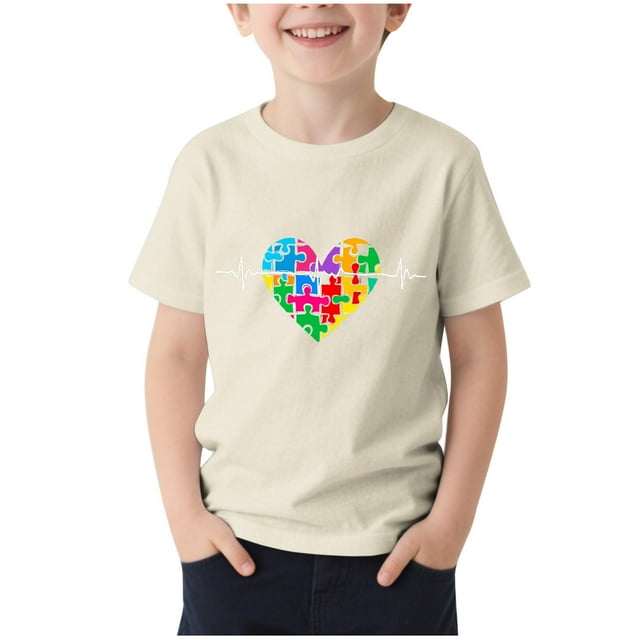 WRKEKC T-Shirts pour Garçons, Hauts d'Été pour Ados, T-Shirt de Sport Ample à Manches Courtes Décontracté à Col Rond Imprimé Graphique pour Garçons et Filles