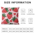 thumbnail image 5 of GOSMITH Decorative Throw Pillow Cover Case,Pink Strawberry Pillow Cases Square Standard Cushion Covers for Outdoor Couch Sofa Bed Car Gift Double Side Design, 5 of 5