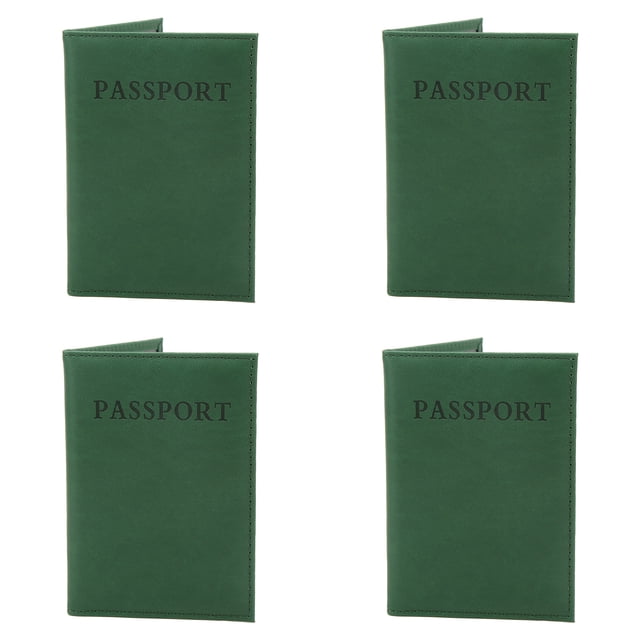 Estuche para tarjetas de cuero de PU, 4 piezas Funda para pasaporte Funda para pasaporte Funda para pasaporte Elaborada por expertos