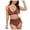 Coffee, variant on Women's Triangle Thong Bikini High Waisted Sets Bathing Suit Swimsuits for Party(Red,L)