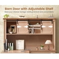 thumbnail image 6 of SEDETA 67" Farmhouse Desk with Hutch, L Shaped Office Desk with 4 Drawers & Storage Cabinet, Executive Corner Computer Desk with Sliding Doors, File Drawer & Power Outlet for Home Office, Oak, 6 of 9