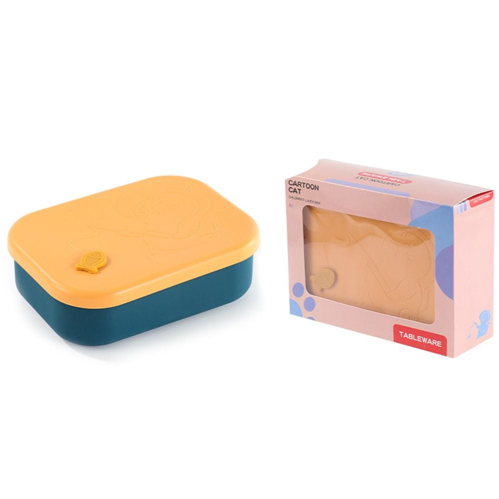 Round Shape Microwavable Silicone Rectangle Grid Lunch Box Bento Box Food  Containers for Kids STYLE 3 