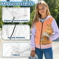 thumbnail image 6 of POLERO Toddler Boys Hoodies Cute Capybara Orange Purple Print Sweatshirt Boys Jacket Zipper Hoodie Top Kids Coat Winter Long Sleeve Hooded Shirts 8-10 Years, 6 of 7