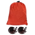 thumbnail image 1 of Rewera Cama colgante portátil para camping, viaje, doble hamaca con correa para árbol (gris + naranja), 1 of 8