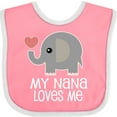 thumbnail image 3 of Inktastic Nana Loves Me for Grandkids Boys or Girls Baby Bib, 3 of 4