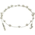 thumbnail image 2 of Beaded Eyeglass Chain Holder, Face Mask Lanyard Holder, Fashion Lanyard Necklace, Paloma Silver, 2 of 7