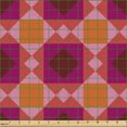 thumbnail image 2 of Ambesonne Abstract Fabric by the Yard Upholstery, Retro Geometric Fractal, 3 Yards, Vermilion Magenta, 2 of 5