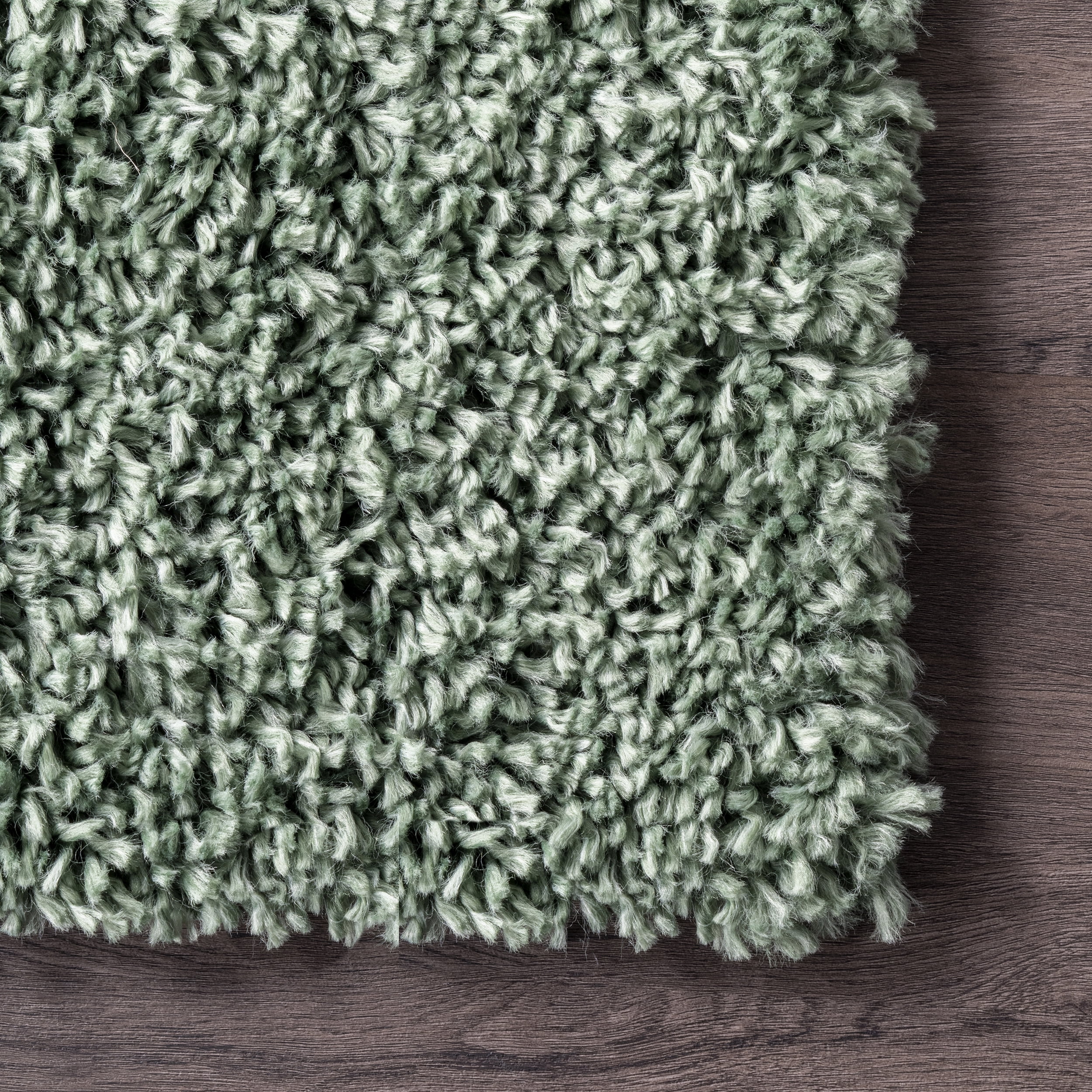 nuLOOM Kara Solid Shag Green 7' 10" x 10' 10" Casual Area Rug
