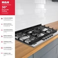 thumbnail image 4 of 30 in. Century Collection Drop-In Gas Cooktop, 5 Burners, Cast Iron Grates, Metal Knobs in Stainless Steel, 4 of 13