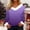Dark Purple, variant on Only Moment Blue Christmas Shirts for Women Plush V Neck Long Sleeve Dressy Blouses Business Casual Outfits Tunic Tops Faux Fur Trim Xmas Holiday Tops S