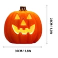 thumbnail image 2 of Halloween Lighted Pumpkin Large Plastic LED Pumpkin Decoration for Outdoor Yard Porch Home Storefront Shopping Mall Holiday Display, 2 of 7