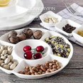 thumbnail image 3 of Plastic Tray Food Fruit Sweets Tray Appetiser Serving Plate With 5 Compartments, 3 of 5