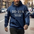 thumbnail image 2 of Valora Men Sweatshirt Men's Hooded Sweatshirt for Winter Comfort and Everyday Wear – Double Layered Veteran Printed Hoodie for Leisure Business and International Trade Blue 5XL, 2 of 4