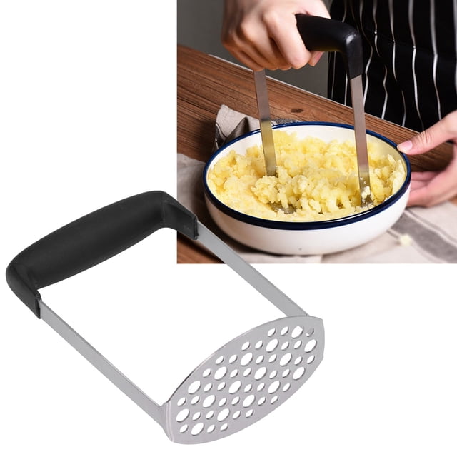 Masher de Patata de Cocina, Sartén Grande Manual de Machacador de Mazas de Papa de Acero Mini Drable Con antideslizante para Batata