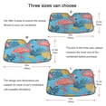 thumbnail image 5 of ALAZA Summer Flamingo Leaves Windshield Sun Shade Car Foldable Sun Visor Block UV Rays Protector 57"x31.5", 5 of 8