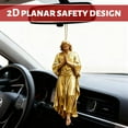 thumbnail image 2 of 4 Pcs 2D Retro Jesus Car Hanging Decor, Acrylic Faith Ornament for Christians, Christmas Religious Gift for Truck Drivers & Auto Interiors, 2 of 7