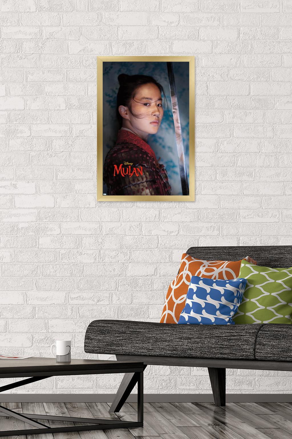 Disney Mulan - Warrior Wall Poster, 14.725" x 22.375", Framed