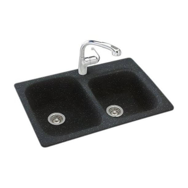 Swan KSDB3322010 33" x 22" Swanstone DoubleBasin Dual Mount Kitchen