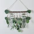 thumbnail image 4 of Colgante de pared con forma de tronco, simulación de plantación verde, hojas de eucalipto artificiales, hojas de eucalipto caídas, placa de bienvenida para puerta, joyería para colgar en la pared, 4 of 6