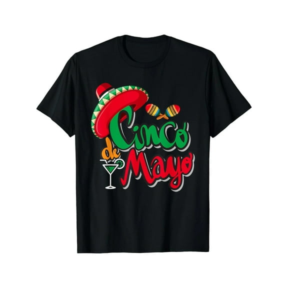 T-Shirt for Cinco De Mayo Featuring a Sombrero, Suitable for Men And Women, Perfect for a Taco Party Celebration.