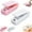 Pink+White, variant on Mini Sealer Small Household Hand Pressure Sealer Portable Snack Plastic Bag Heat Sealing Machine, Mini Bag Sealer with Cutter and Magnet, Portable Handheld Vacuum Food Sealer Bag (White)