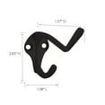 thumbnail image 5 of Design House 5-Pack 3" Double Hooks for Bath, Closet, or Kitchen, Matte Black, 5 of 8