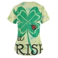 thumbnail image 4 of Fashion Tees for Womens Holiday Scrub Tops St. Patrick's Day Print Short Sleeve V Neck Tops Nursing Working Uniform, 4 of 4