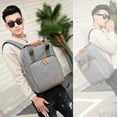 thumbnail image 3 of Women Backpack Fashion Canvas Pure Color Student Backpack Travel Backpack, 3 of 10